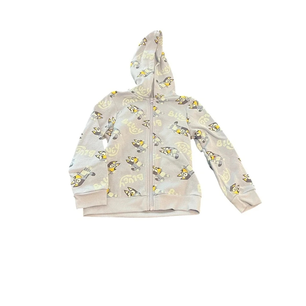 Bluey‎ Girls Boys Fleece Hoodie and Joggers Tracksuit Set Light Blue Size 6